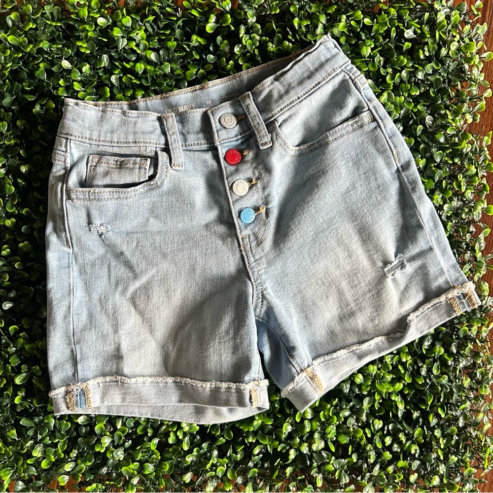 Light Blue Denim Girls Shorts